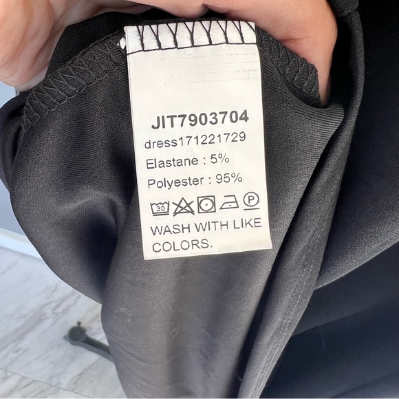 shein women’s black midi dress with pearls 2XL m161-27 - Picture 3 of 4